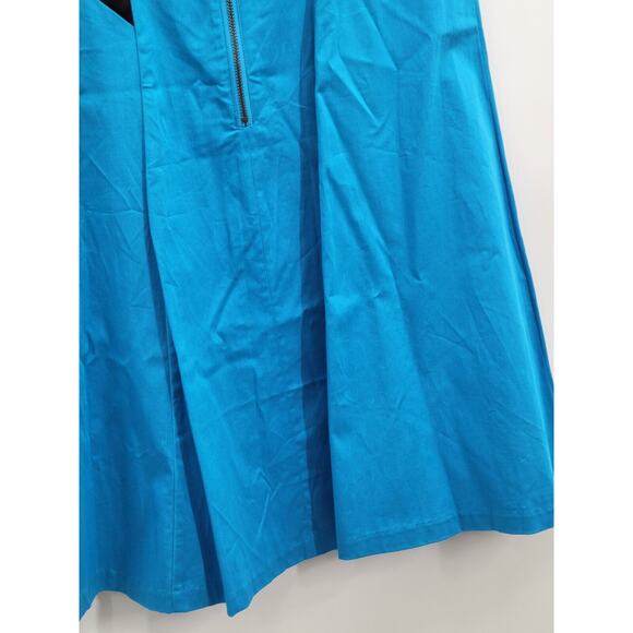 NWT Prabal Gurung for Target Blue Black Green Color Block Dress Sz 12 ALine Mini - Picture 7 of 8
